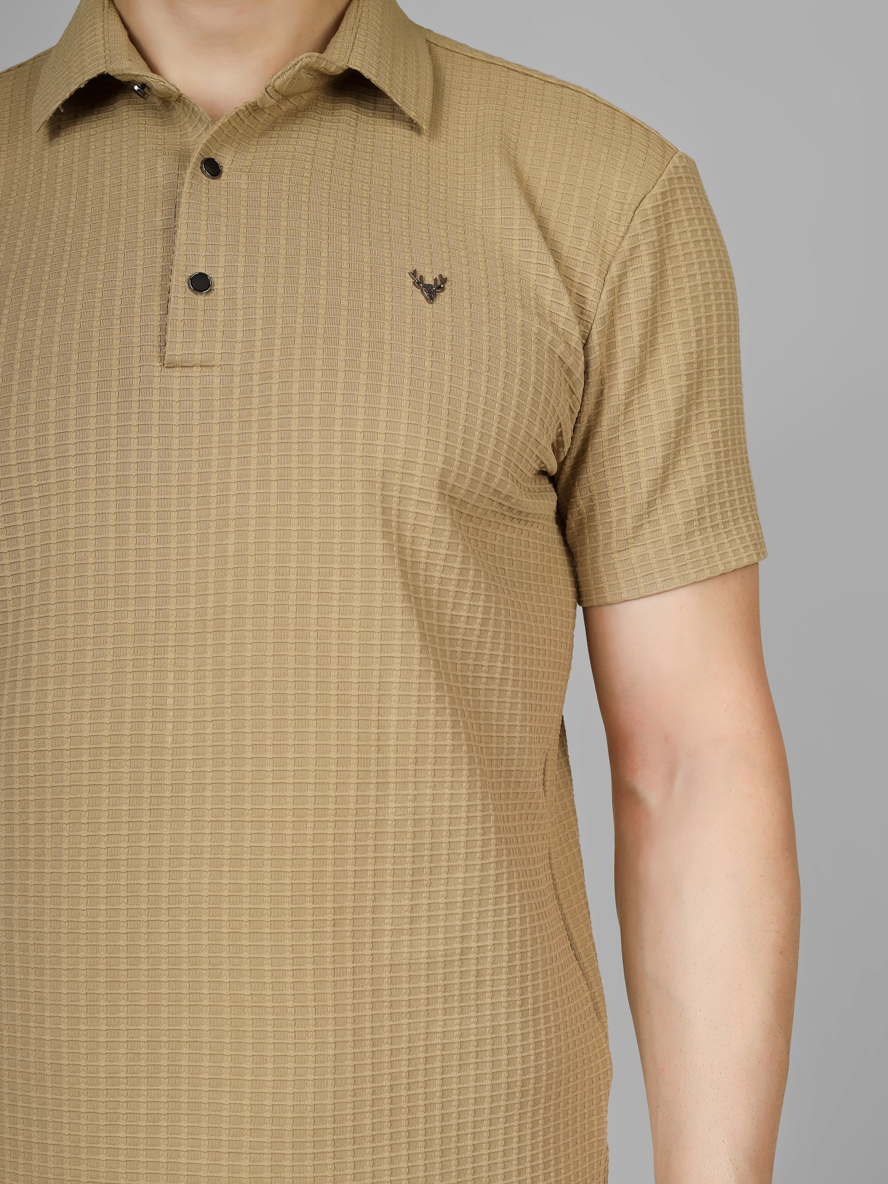 Sand Brown Polo T-Shirt - Contemporary Fit