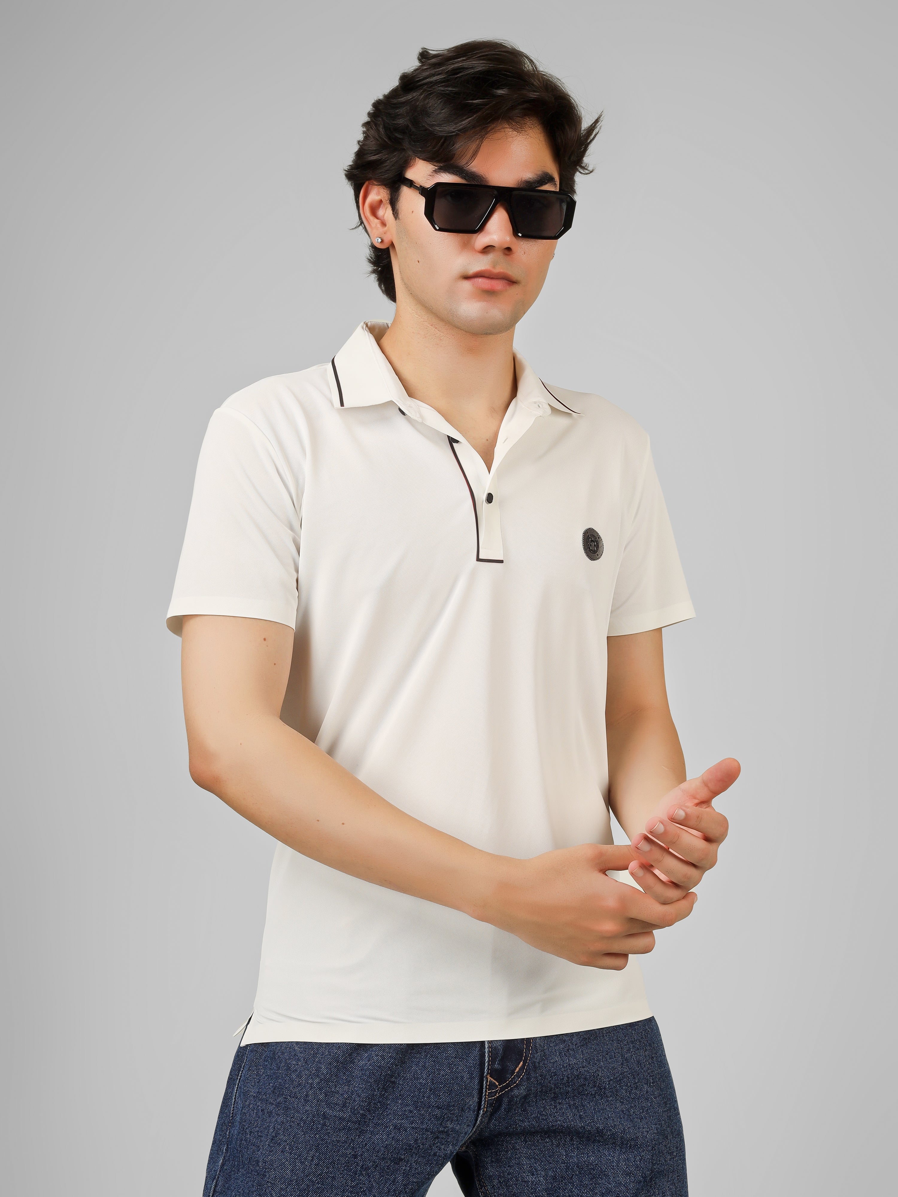 The Imperial Men's Stichless Polo White T-shirt