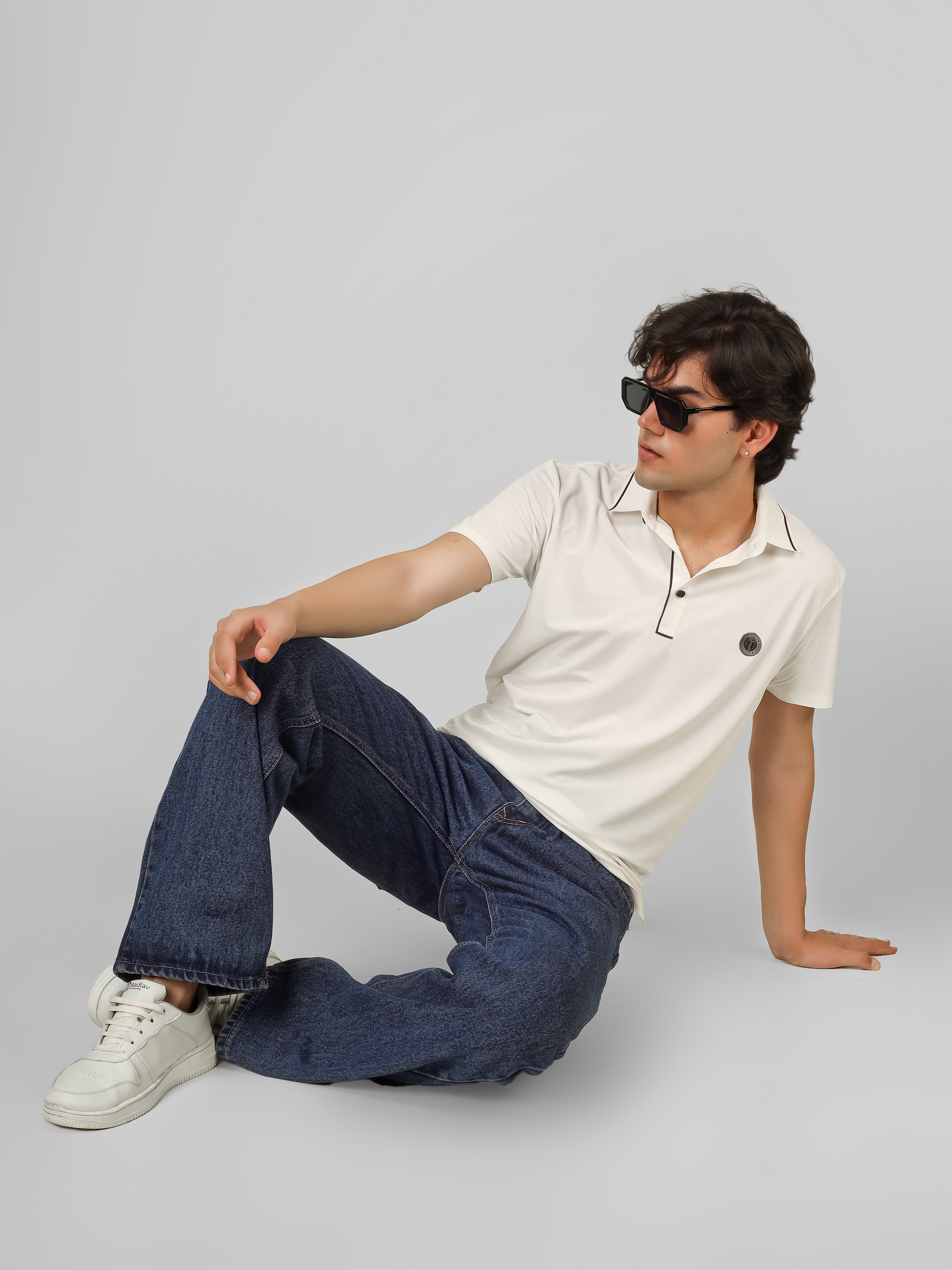 The Imperial Men's Stichless Polo White T-shirt