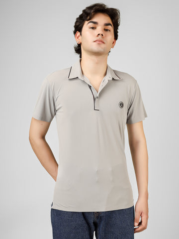 The Imperial Men's Stichless Polo Light Grey T-shirt
