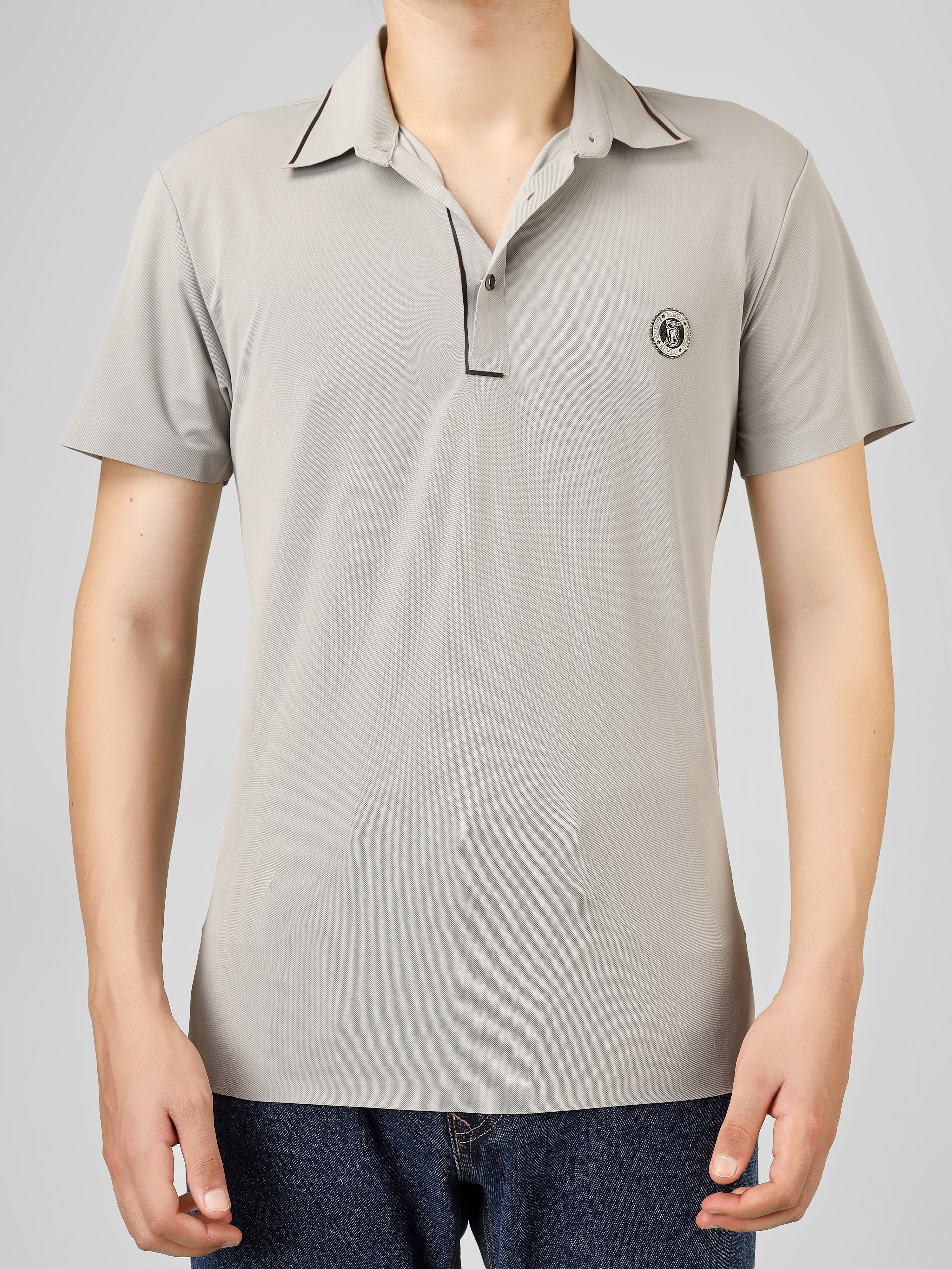 The Imperial Men's Stichless Polo Light Grey T-shirt