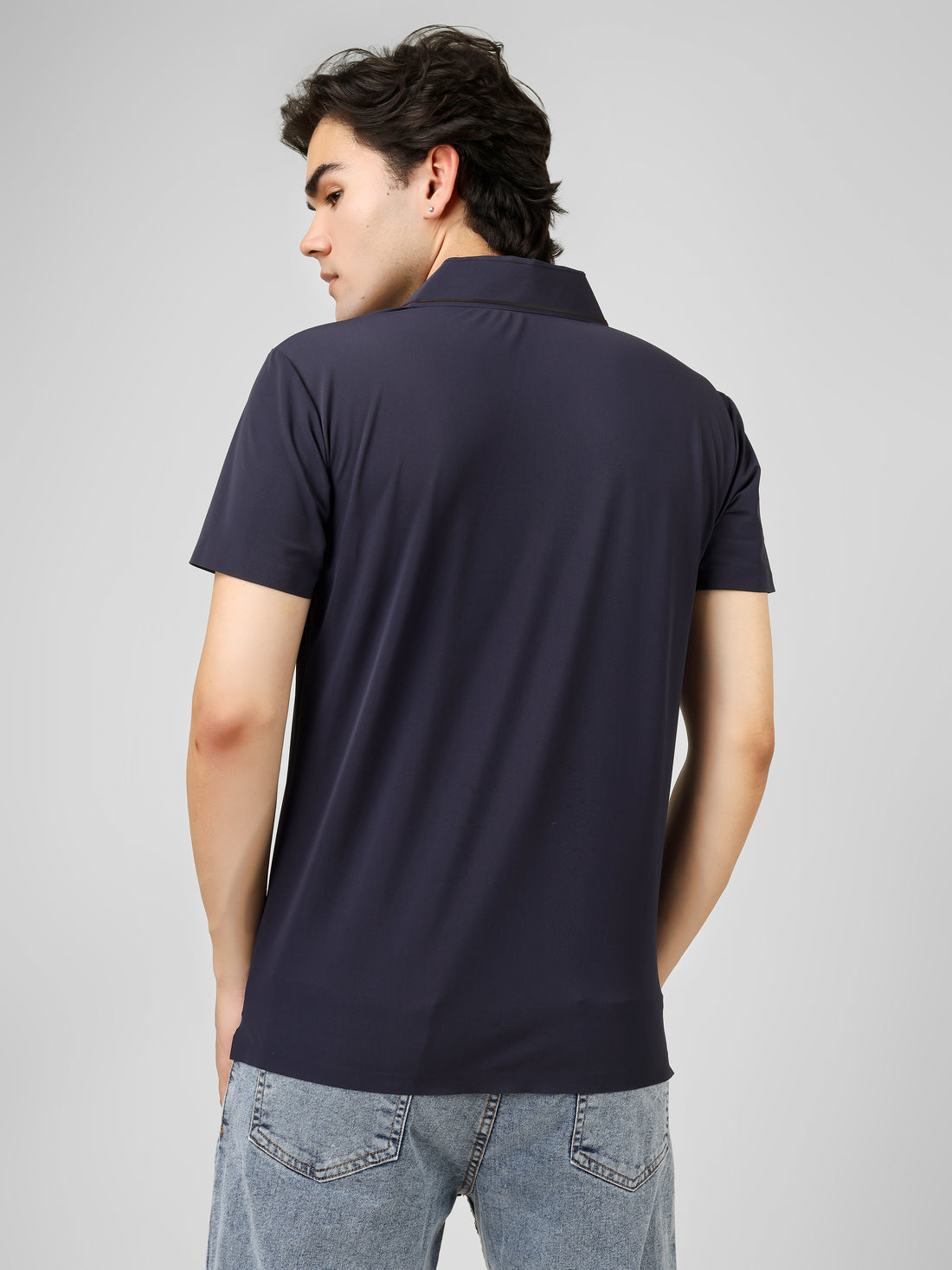 The Imperial Men's Stichless Polo Nevy Blue T-shirt