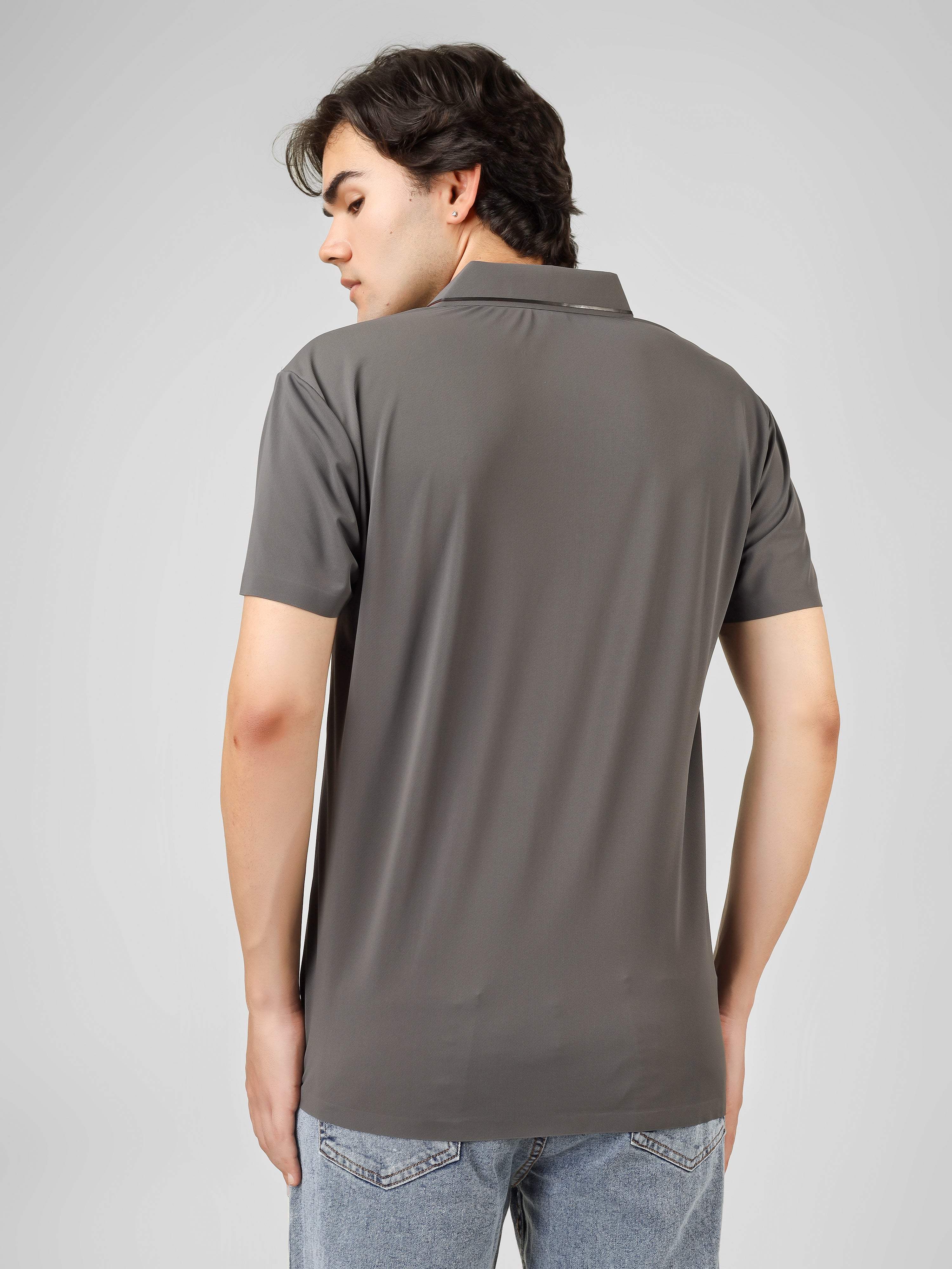 The Imperial Men's Stichless Polo Dark Grey T-shirt