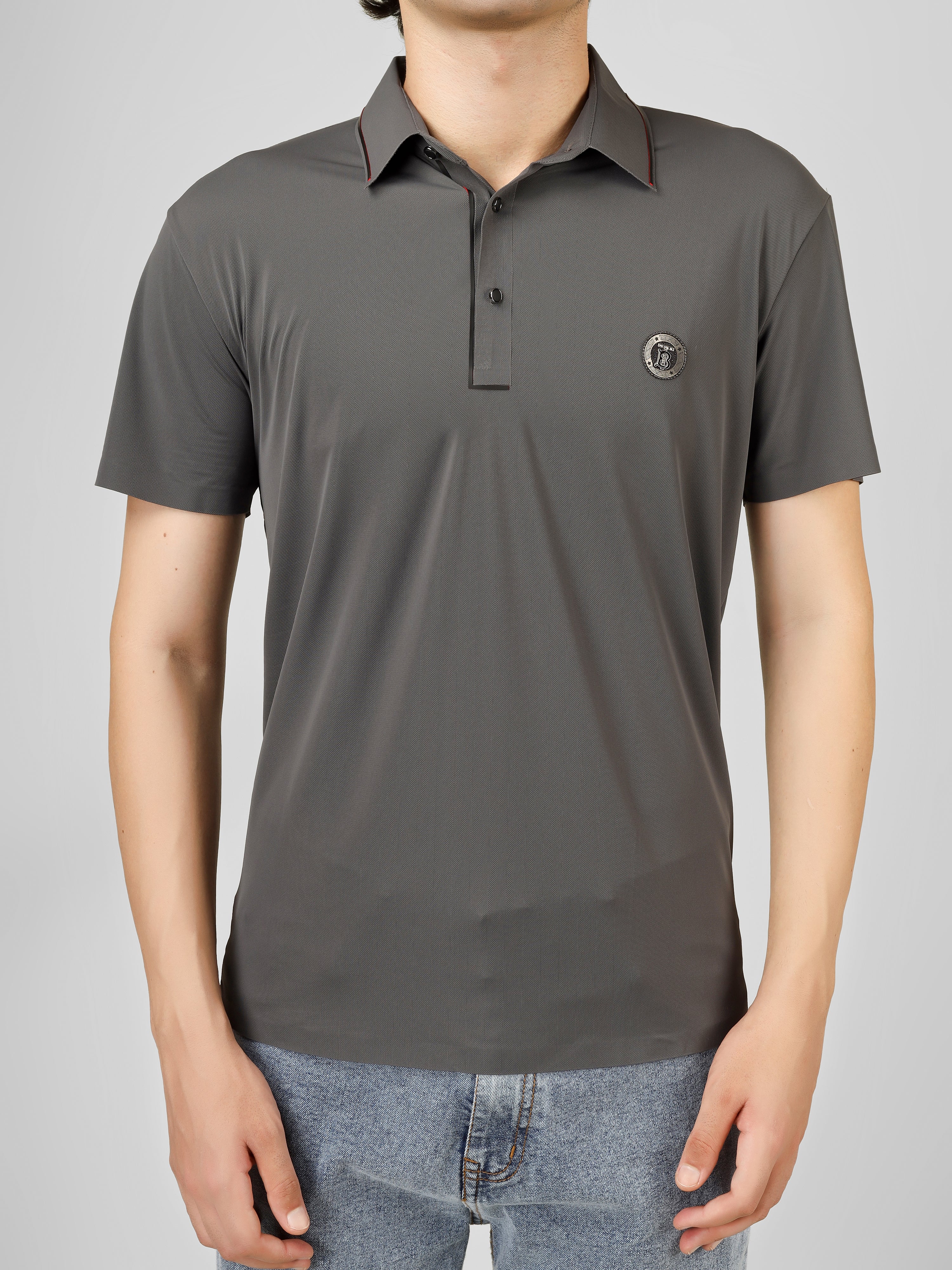The Imperial Men's Stichless Polo Dark Grey T-shirt