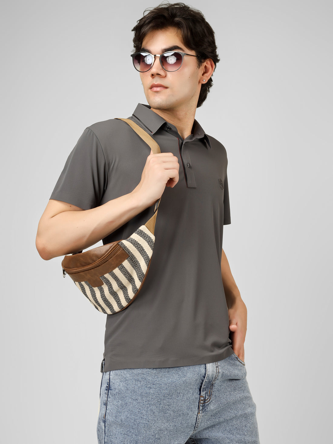 The Imperial Men's Stichless Polo Dark Grey T-shirt