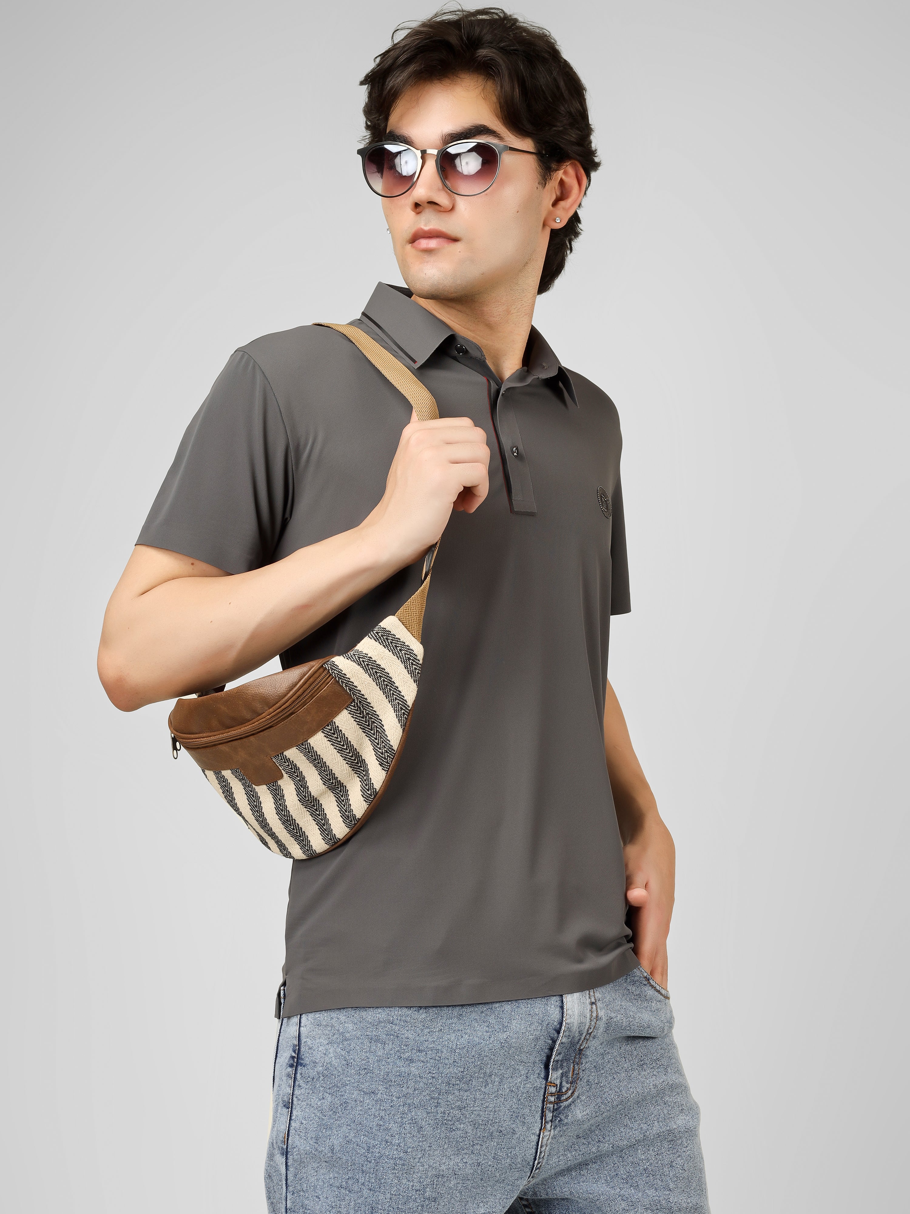 The Imperial Men's Stichless Polo Dark Grey T-shirt