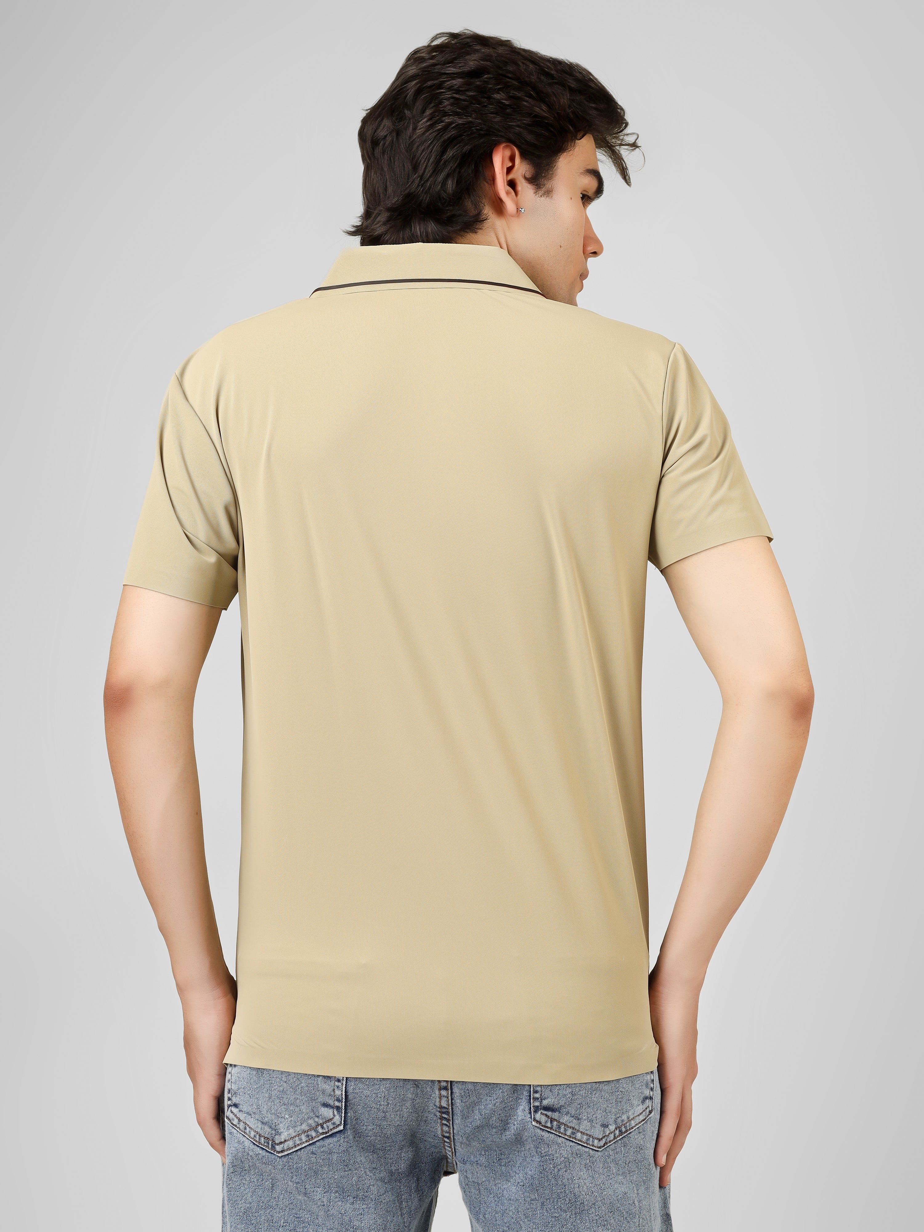 The Imperial Men's Stichless Polo Beige T-shirt