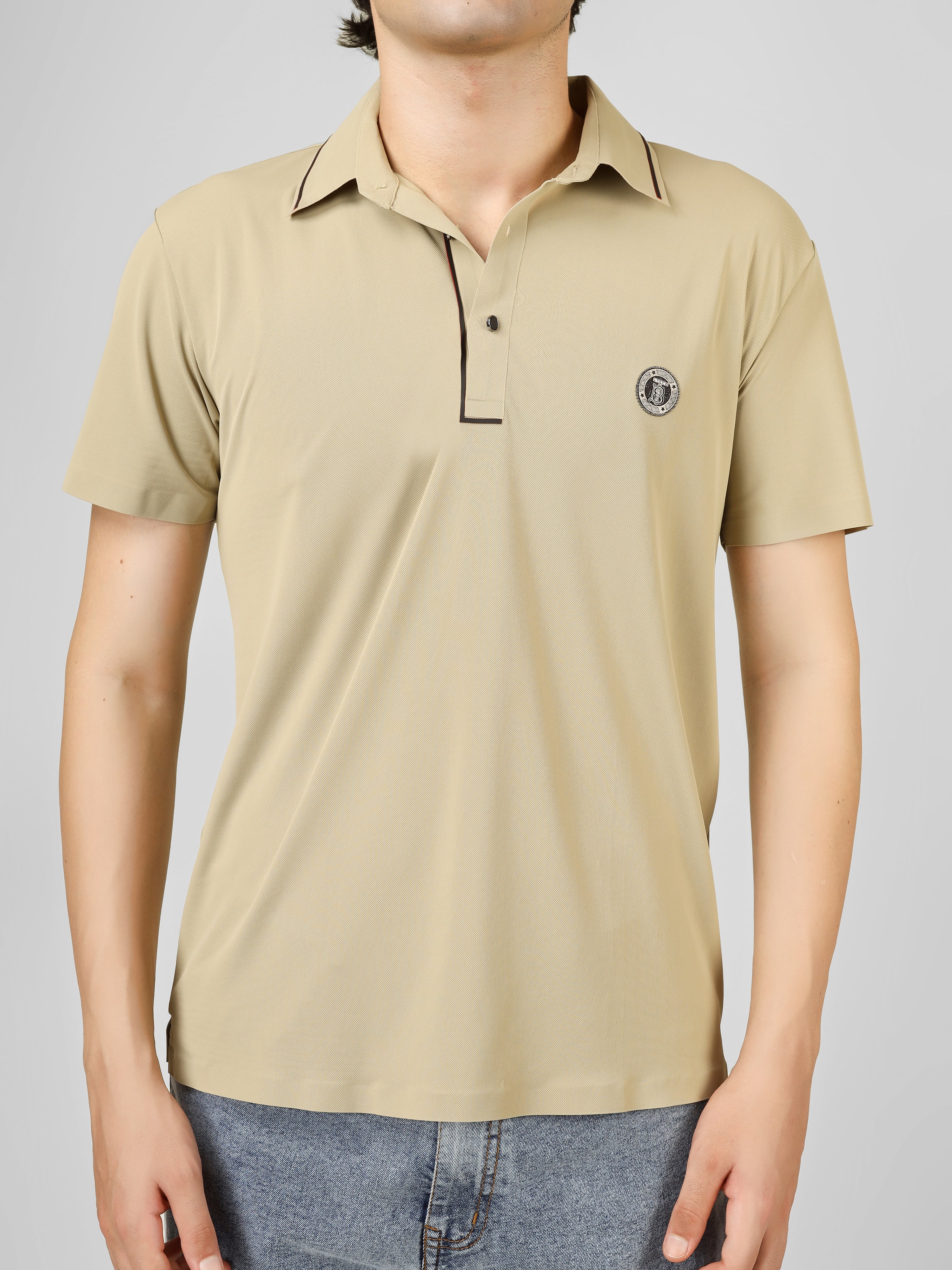 The Imperial Men's Stichless Polo Beige T-shirt
