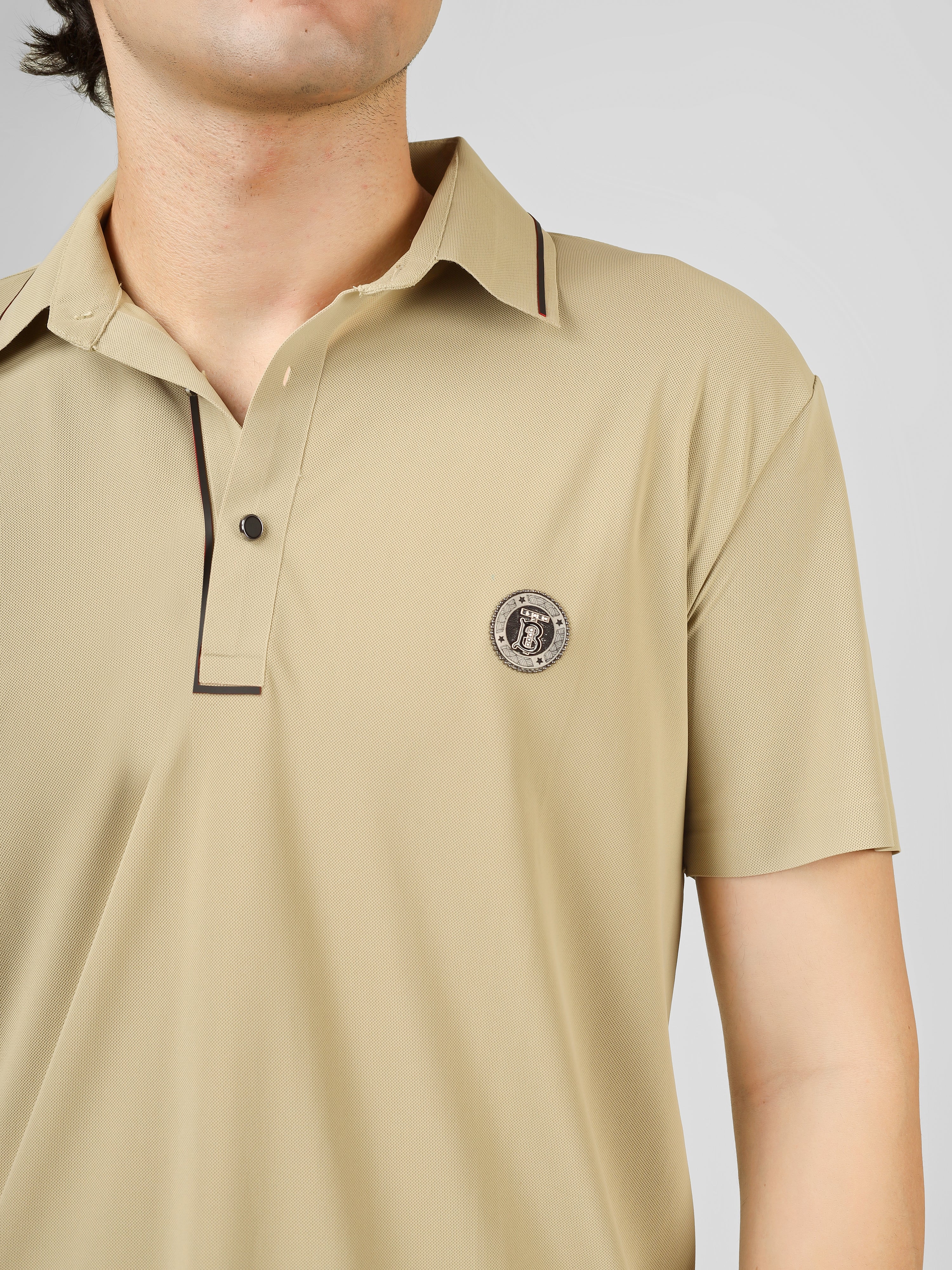 The Imperial Men's Stichless Polo Beige T-shirt
