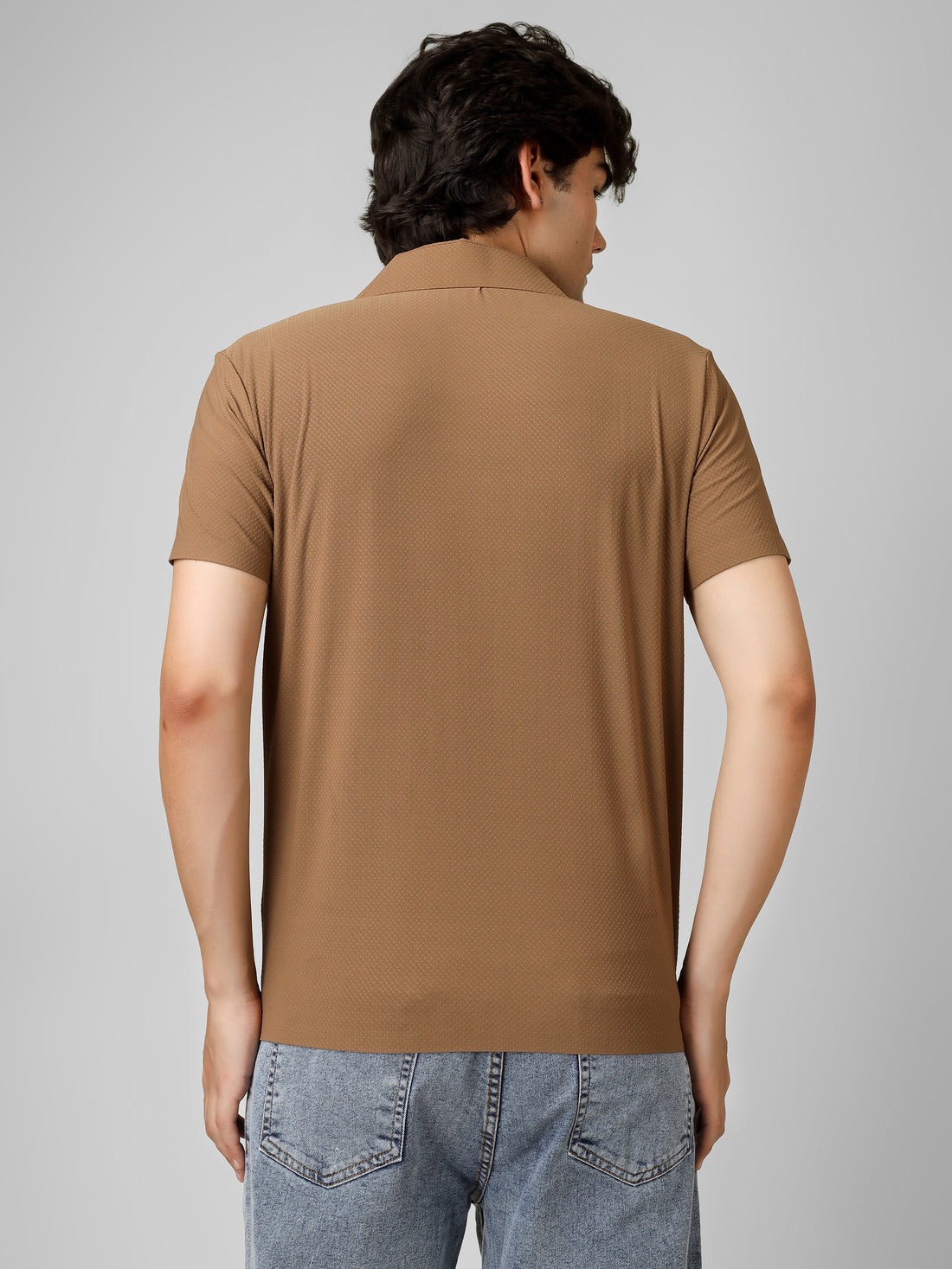 The Imperial Men's Dusty Brown V Neck Stichless T-shirt