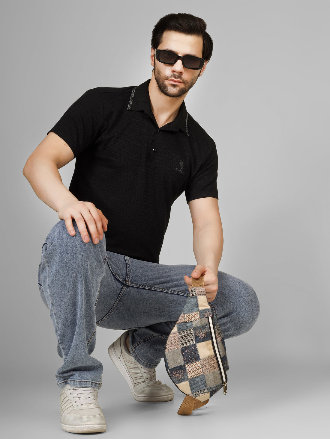 Black Polo T-Shirt - Mordern Fit