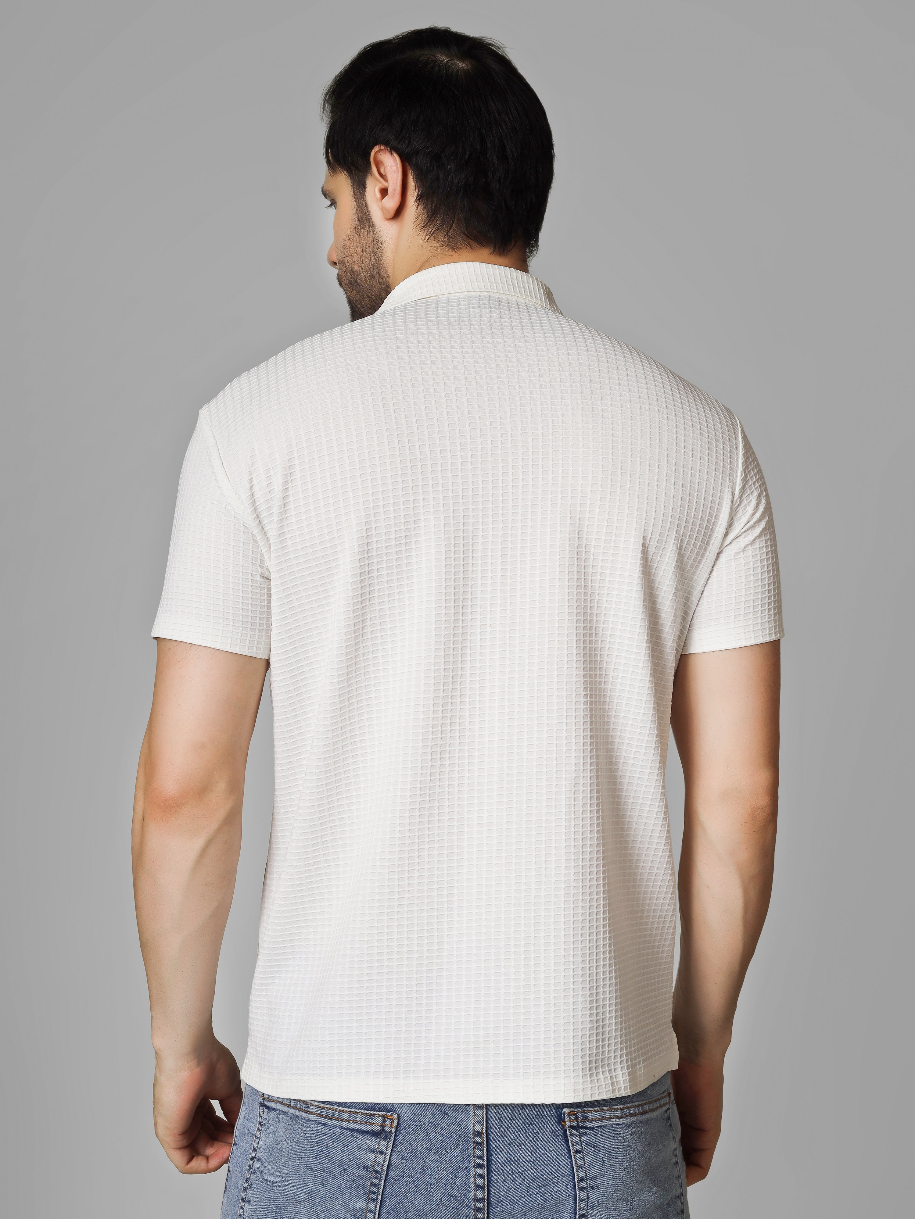 White Polo T-Shirt - Contemporary Fit