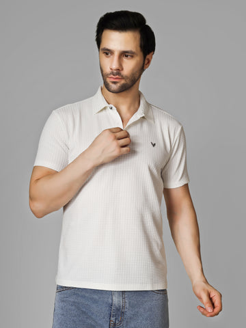 White Polo T-Shirt - Contemporary Fit