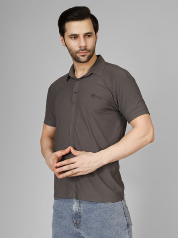 Grey Polo T-Shirt - Shirtcut Fit