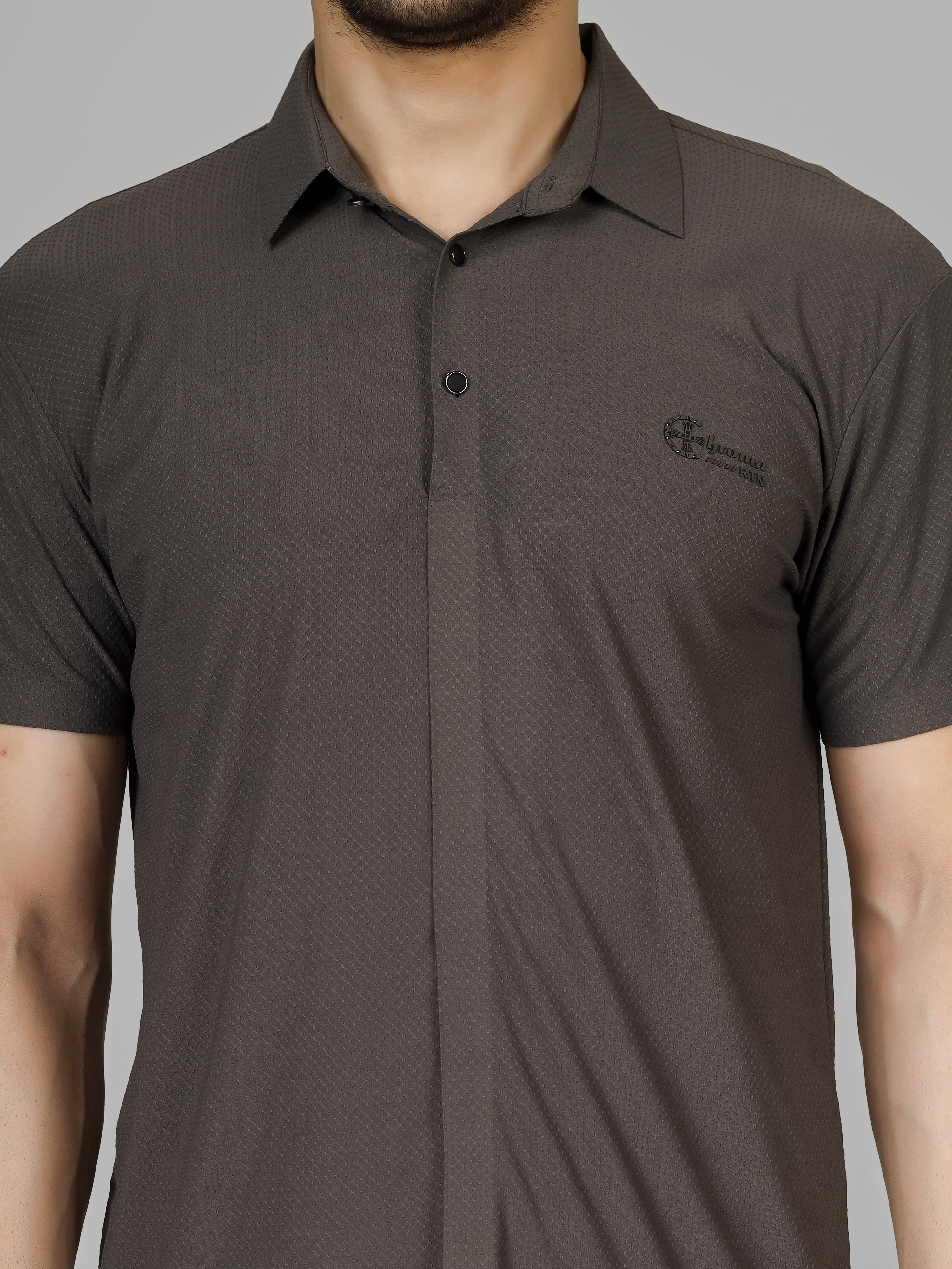 Grey Polo T-Shirt - Shirtcut Fit